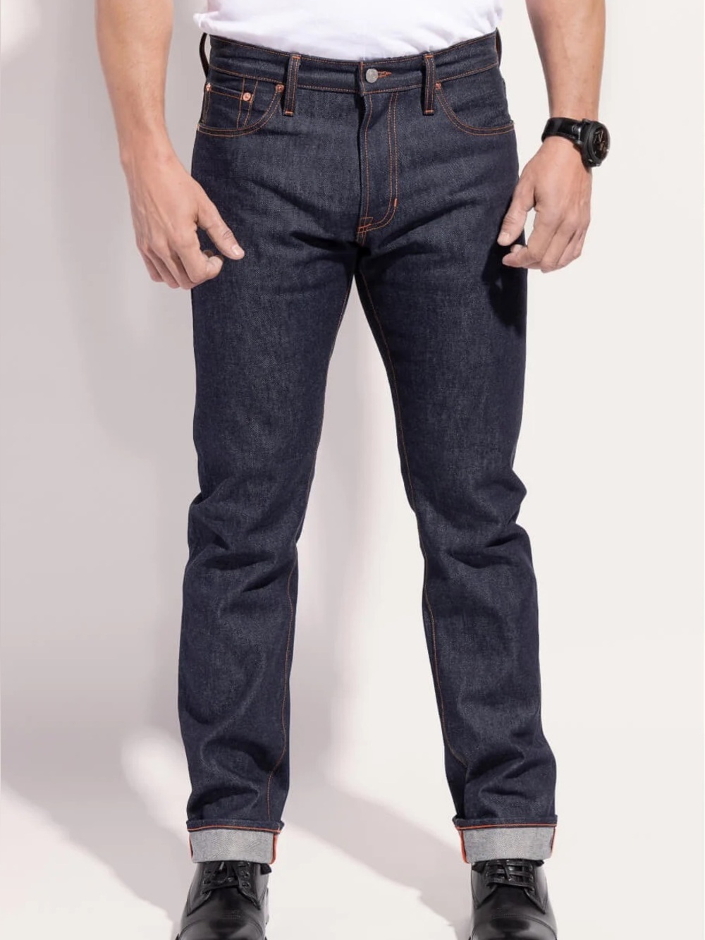Jean Shop Rocker Straight Leg Jeans in Dark Indigo Blue